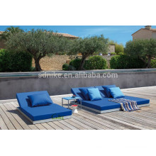 Muebles de rattan de polipiel + tumbona + tumbona al aire libre / interior